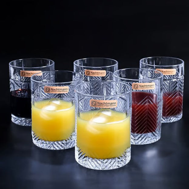 Nachtmann Fishbone Whiskey Glass, Tumbler, 360ml, Set of 6