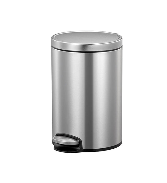 Obsessions Artistic Stainless Steel Dustbin 20 Ltr Metallic Finish with foot pedal and clean side profile
