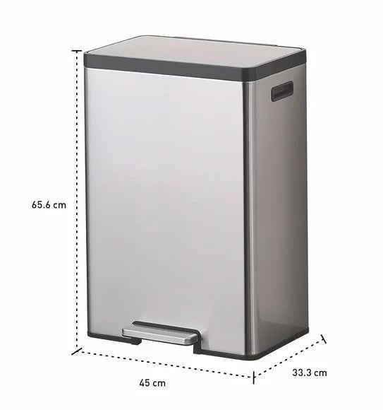 Obsessions Eko Eco Casa II Dustbin 45L, Metallic