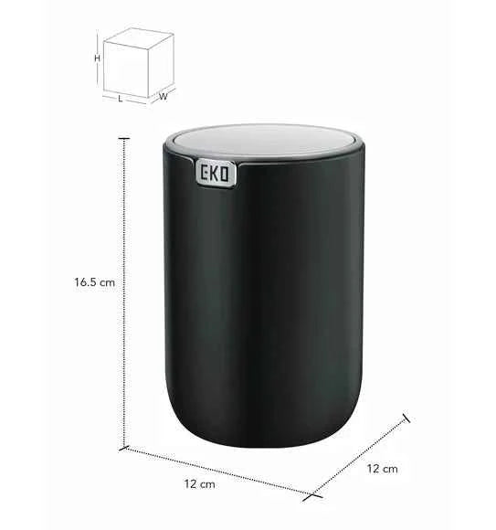 Obsessions Eko Fandy Table Bin 1.5lt, Black