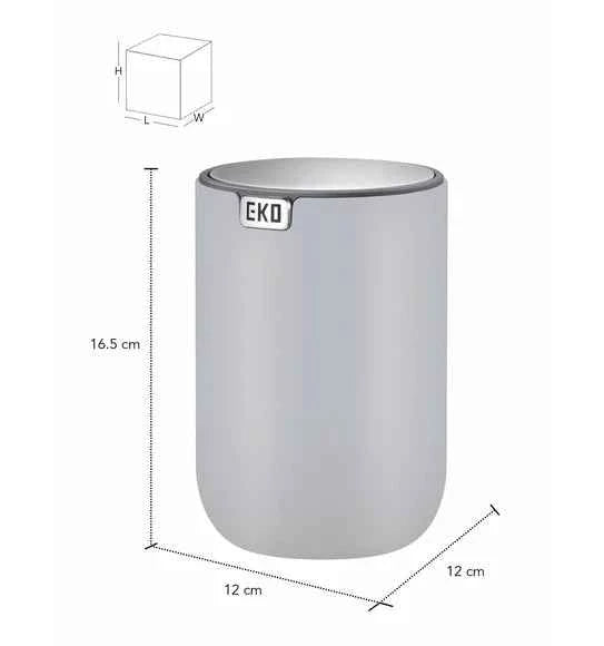 Obsessions Eko Fandy Table Bin 1.5lt, Grey