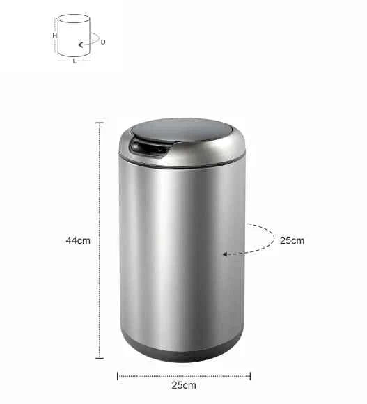 Obsessions Eko Galleria Sensor Bin 12L, Metallic