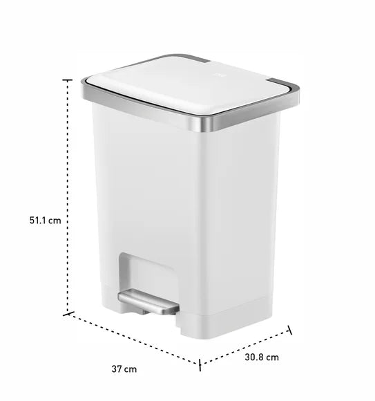Obsessions Eko Hana Plastic Bin 35L, White