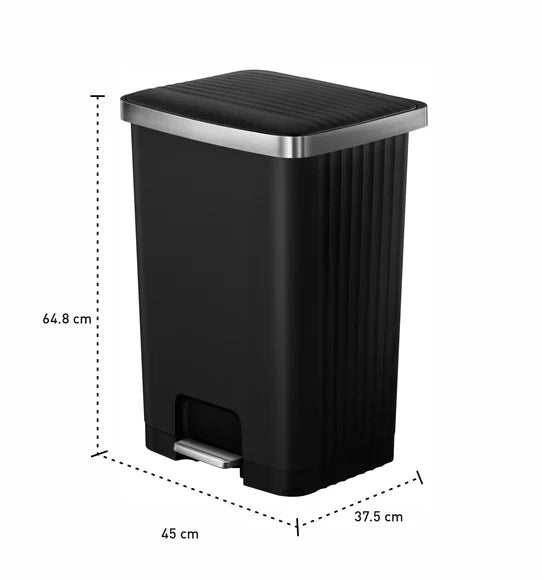 Obsessions Eko Hana Plastic Bin 70L, Black