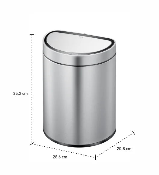 Obsessions Eko Mirage Semi Round Sensor Bin 10L, Metallic