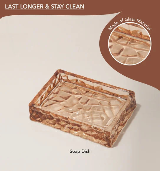 Obsessions Prism Glass 3pc Bathroom Set, Copper