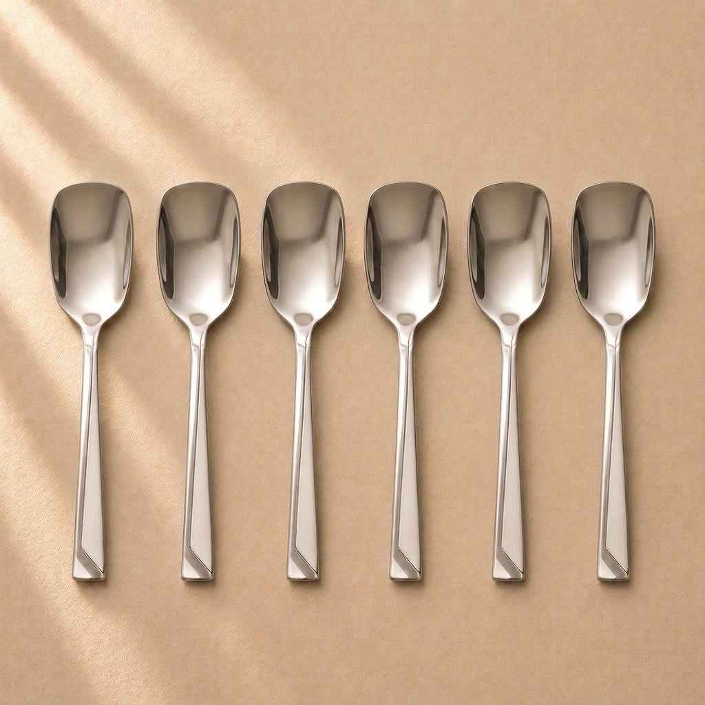 Kishco Cutlery Olympus Stainless Steel Ice Cream Spoon, Set of 6