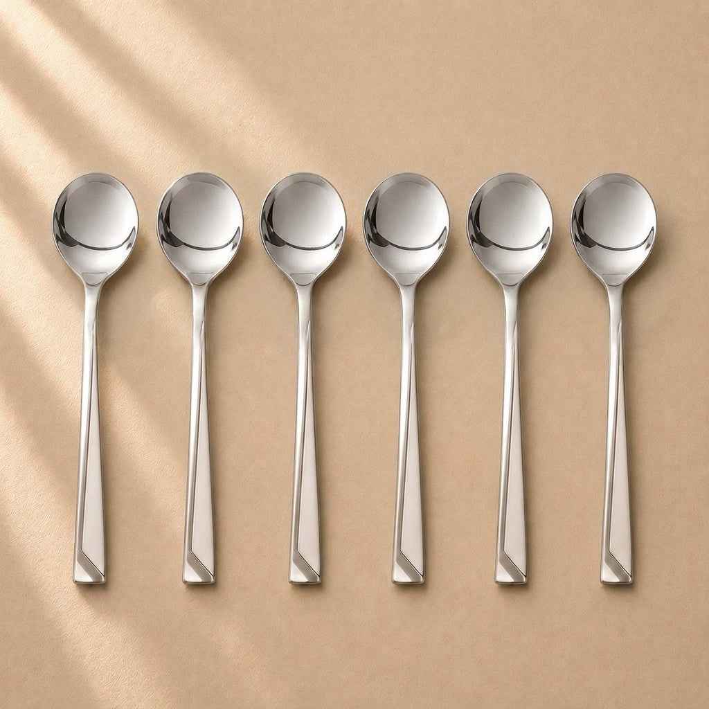 Kishco Cutlery Olympus Stainless Steel Soup Spoon, Set of 6