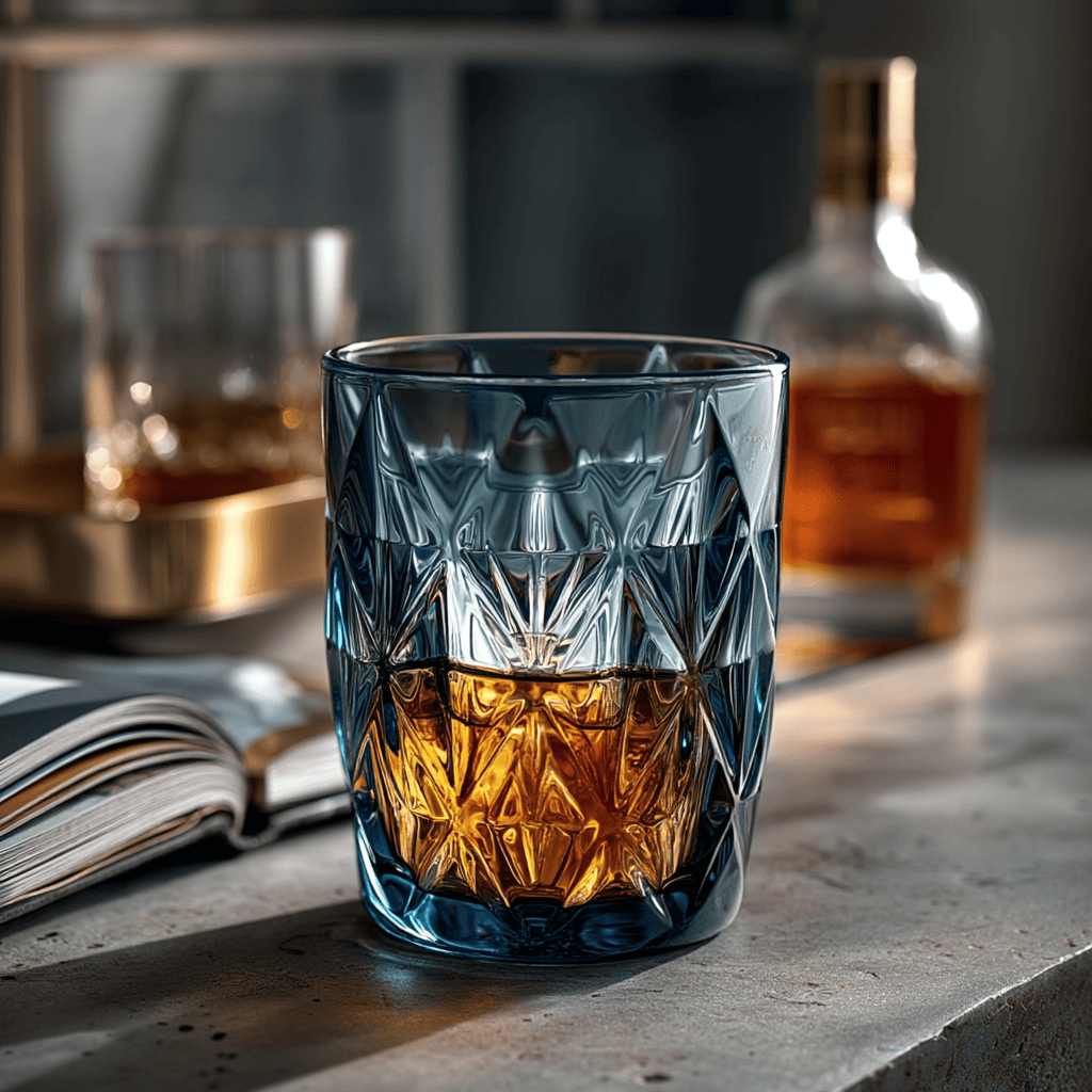 CarryHome Prisma Colored Glasses Set of 6 Blue 300ml with textured geometric pattern filled with amber liquid on countertop