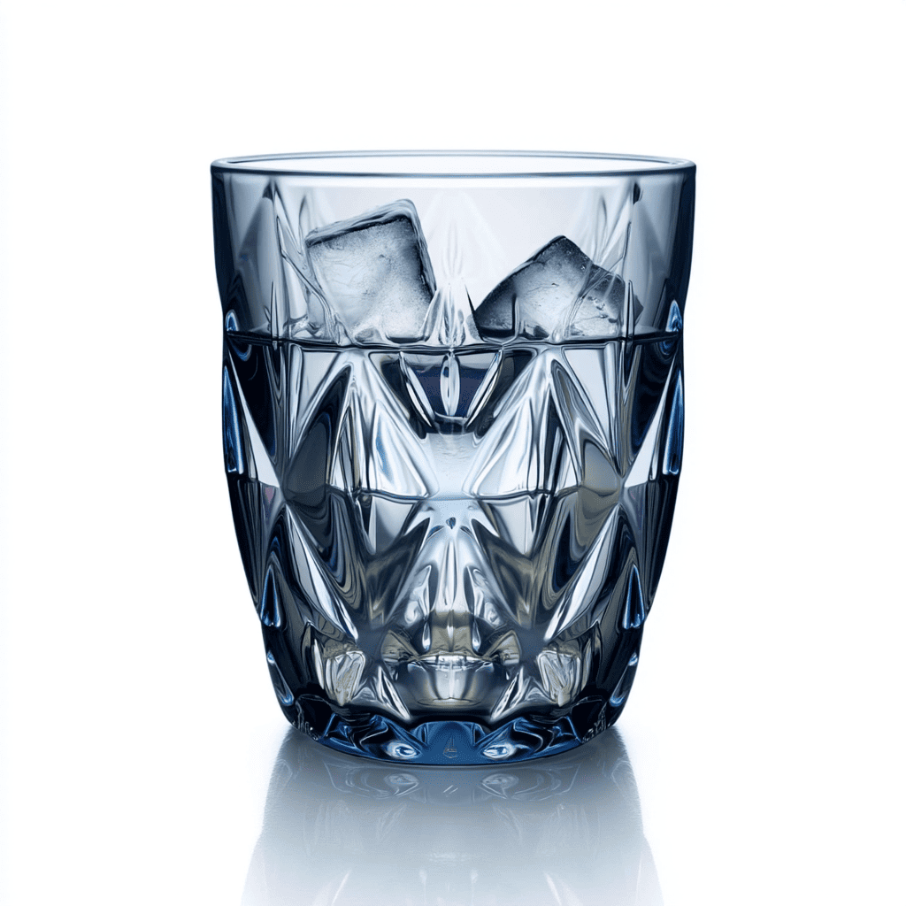 CarryHome Prisma Colored Glasses Set of 6 Blue 300ml multi-use glass with ice cubes