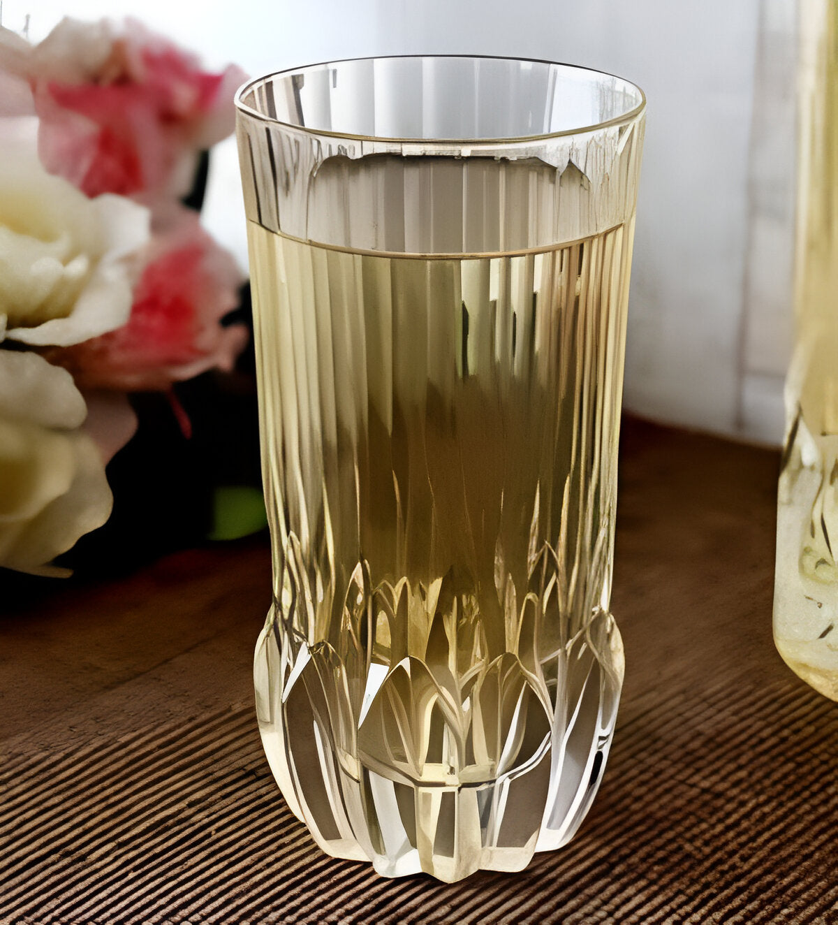 RCR Adagio Highball Glasses 400ml Set of 6 with Elegant Fluted Design for Stylish Cocktails