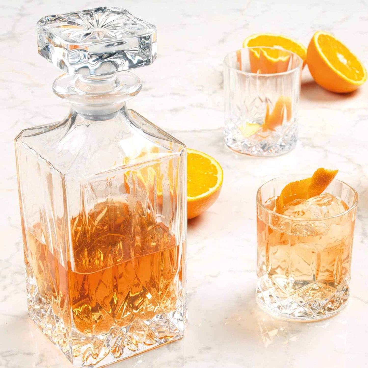 RCR Opera Crystal Glass Whiskey Decanter Bottle, 750ml