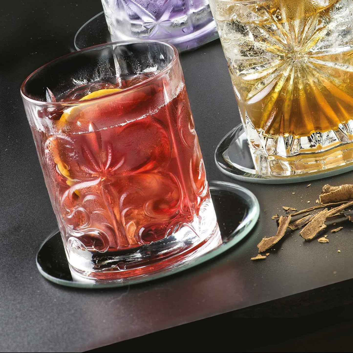 RCR Tattoo DOF Crystal Whiskey Glasses, 340ml, Set of 6