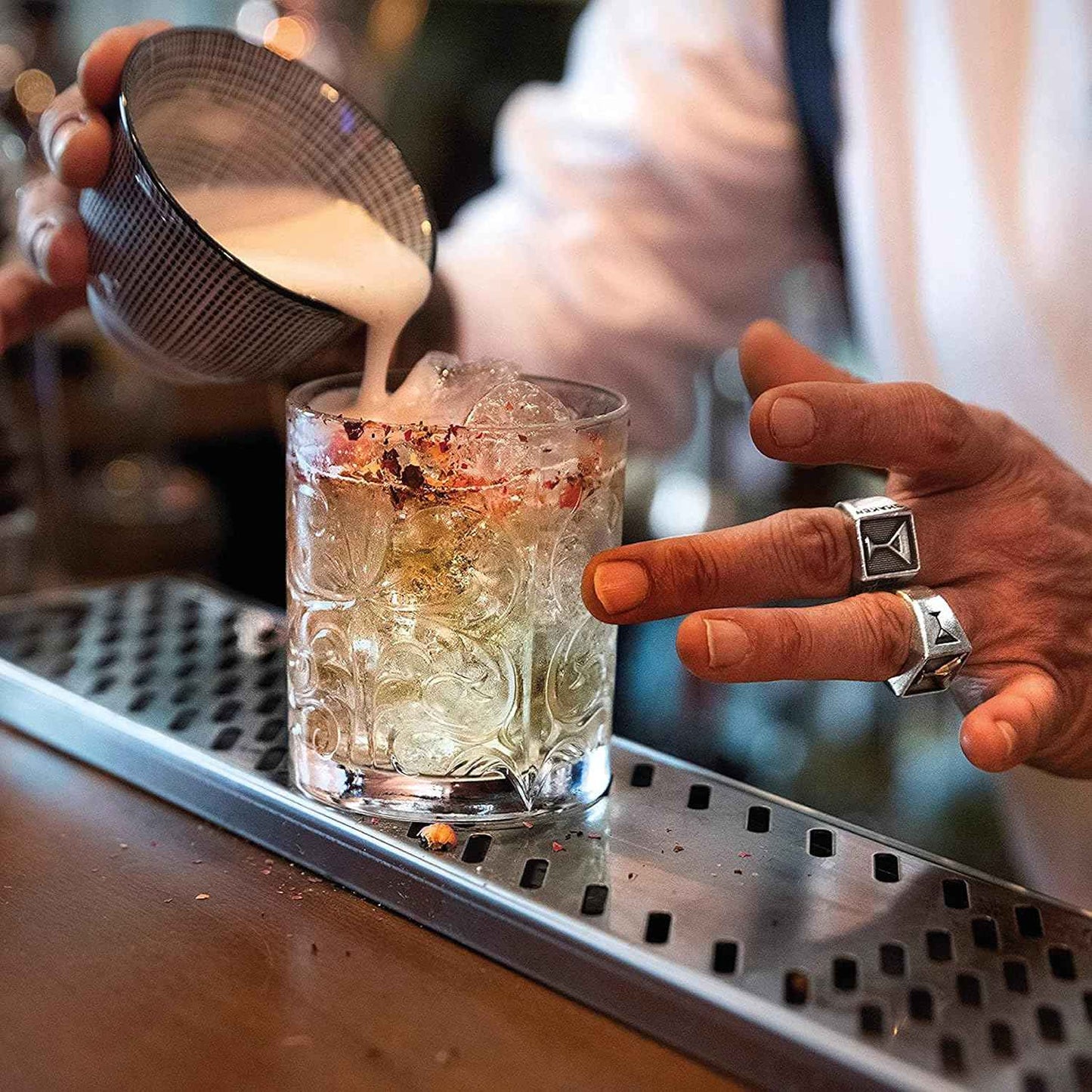 RCR Tattoo DOF Crystal Whiskey Glasses, 340ml, Set of 6