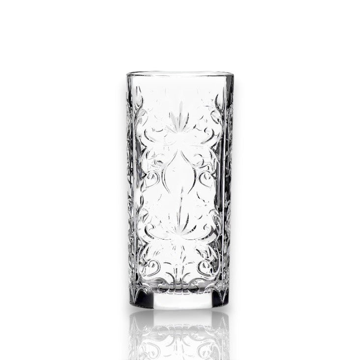 RCR Tattoo Cocktail HB Tumbler Glass, 368ml, Set of 6 Cocktail Glasses