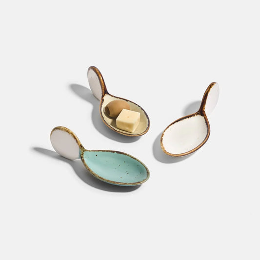 Rena Porcelain Amalfi Fish Dish, 50 ml, Set of 3, perfect for serving sauces or appetizers