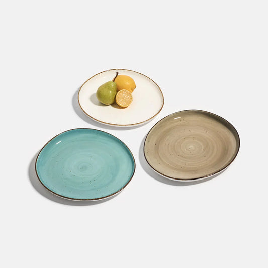 Rena Porcelain Amalfi Ovate Large Dish, Set of 3 in various colors for stylish serving and presentation