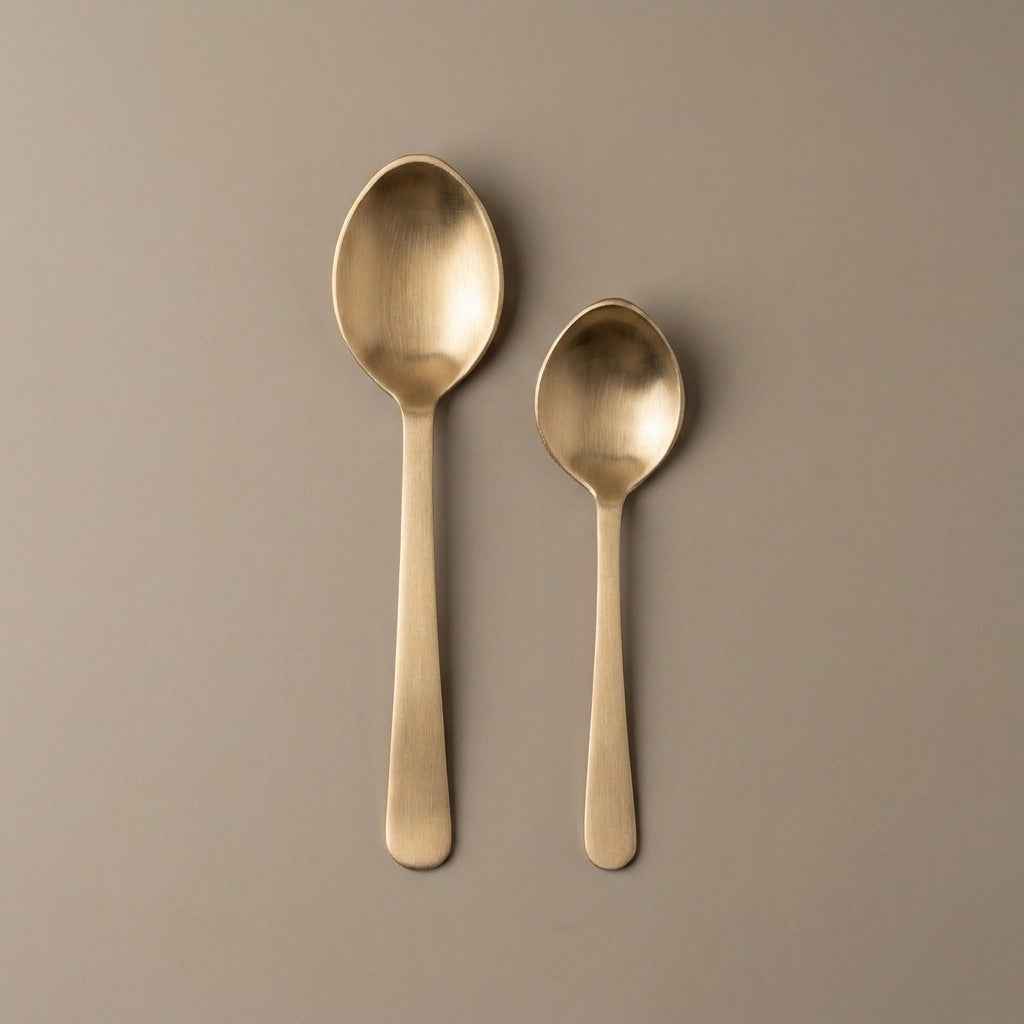 Pure Kansa Serving Spoon Ruby, Oval Large