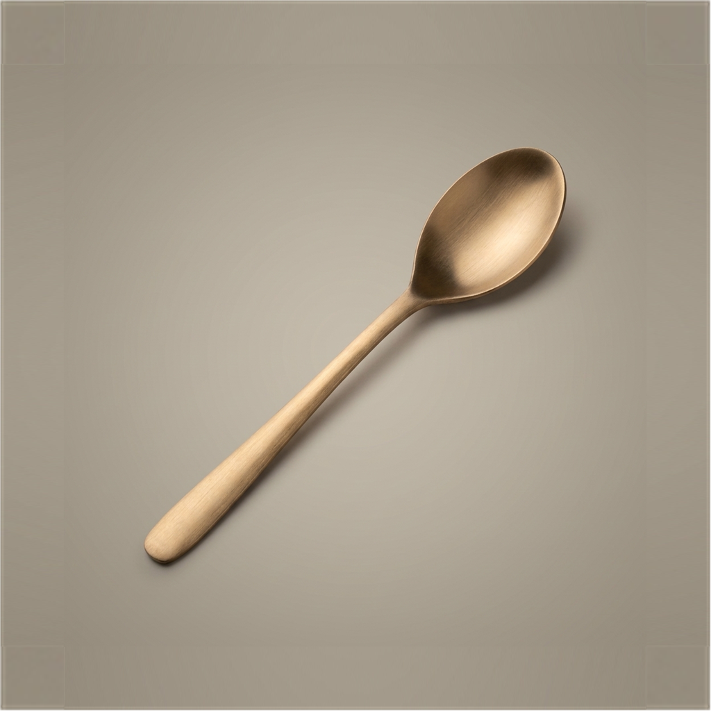Pure Kansa Regular Spoon, Matte Finished - angle view 2