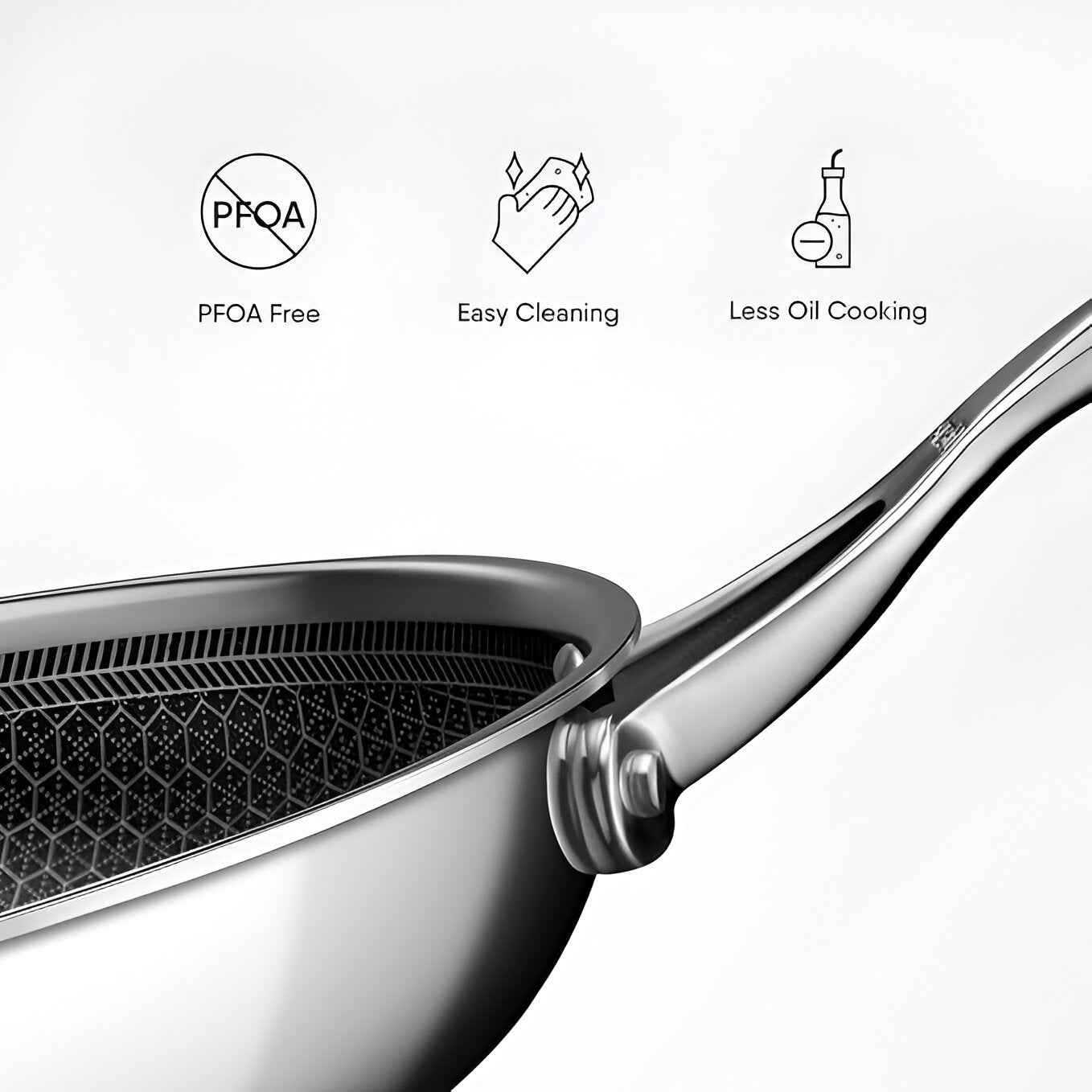 Stahl Artisan Hybrid Triply Non-Stick Fry Pan with Lid, 26 cm, 2.1 liters