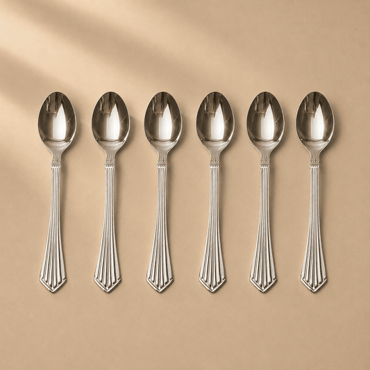 Kishco Cutlery Symphony Stainless Steel Dinner / Dessert Spoon, Set of 6