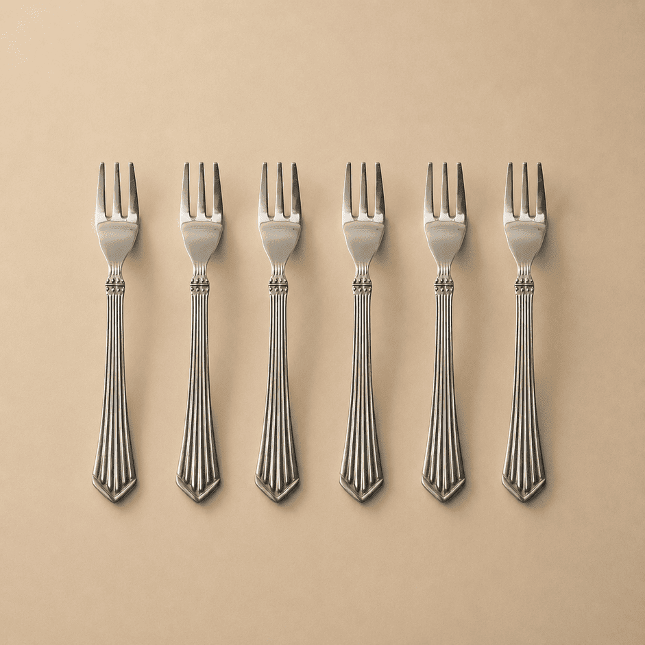 Kishco Cutlery Symphony Stainless Steel Fruit Fork, Set of 6