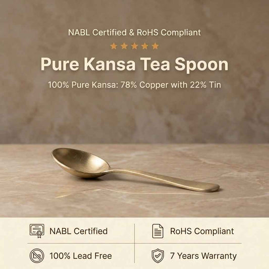 Pure Kansa Tea Spoon, Matte Finished