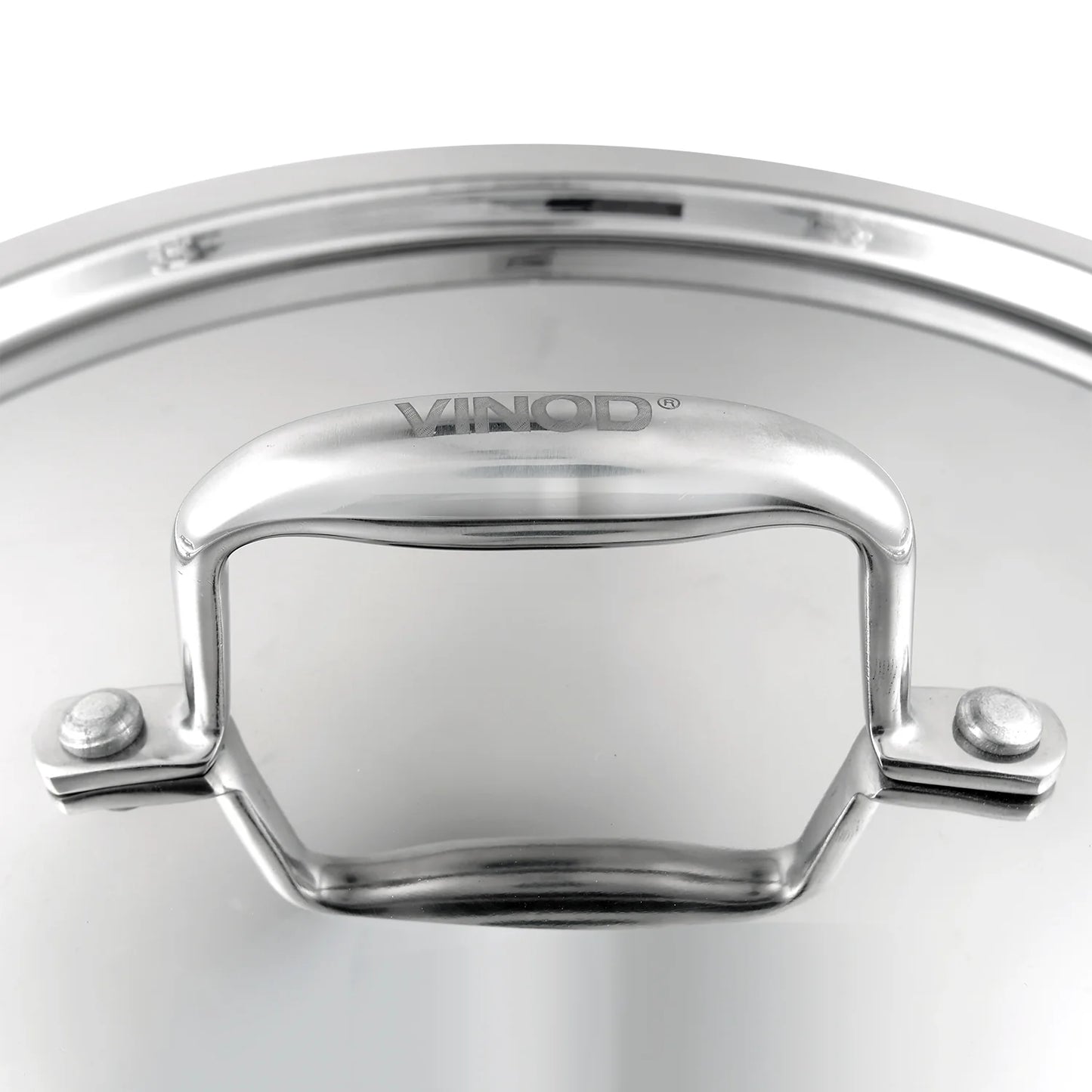 Vinod Platinum Triply Kadhai SS Lid 28cm 3.7L with sturdy handle for effective cooking