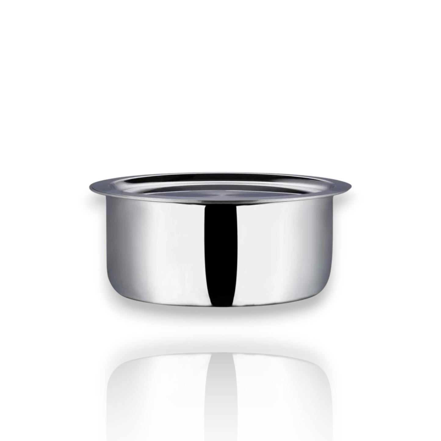 Vinod Platinum Triply Stainless Steel Patila Tope 22cm 4.5L with a polished finish for cooking