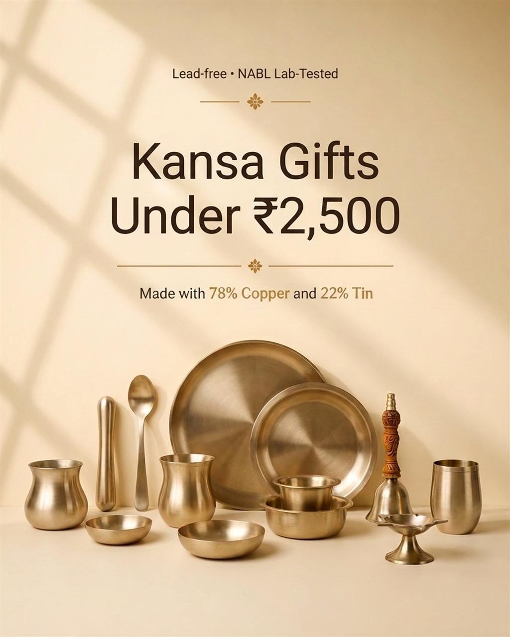Pure kansa gifts under 2,500 rupees