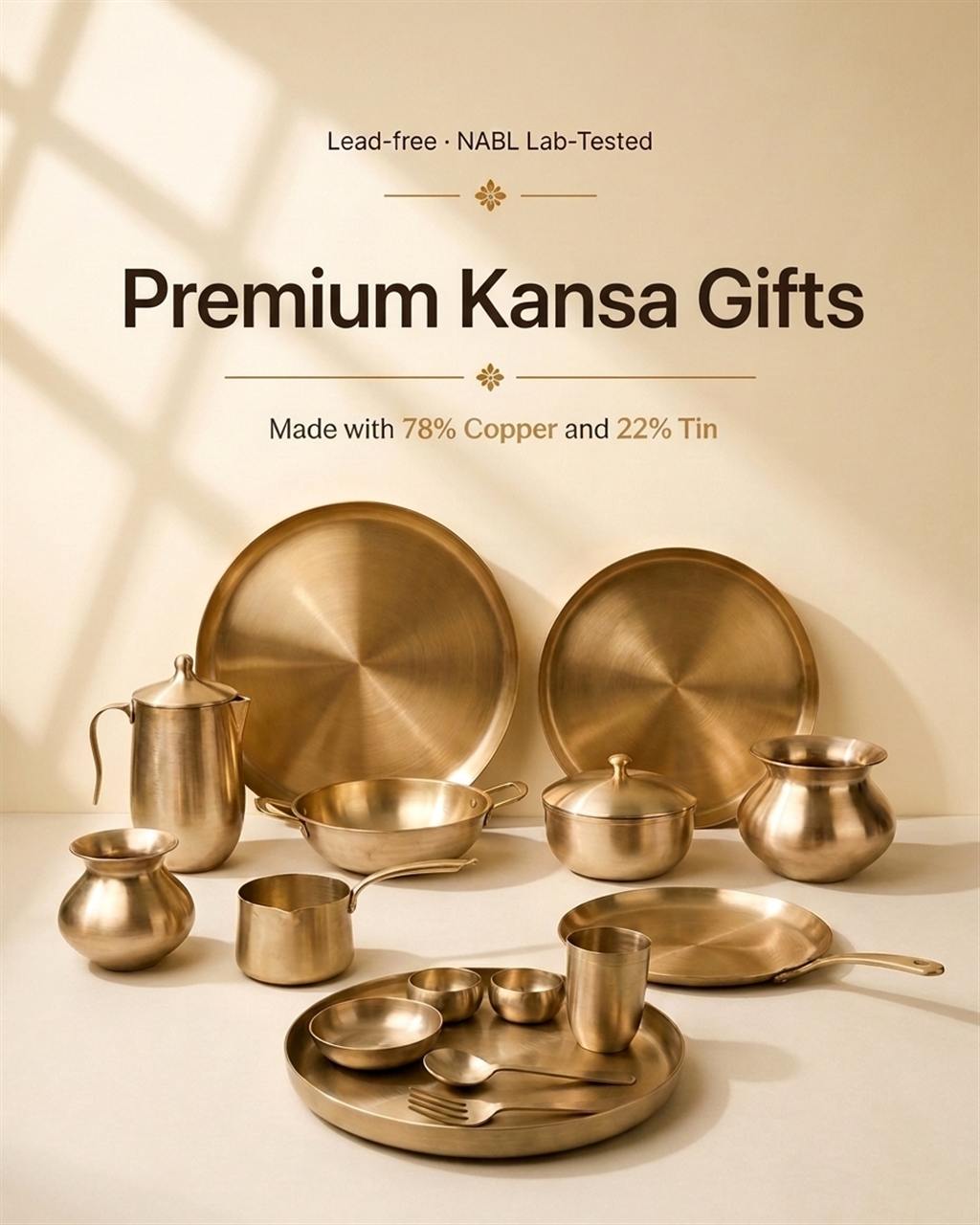 Premium pure kansa gifts above 5,000 rupees