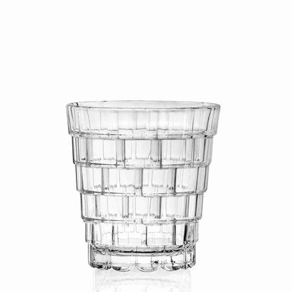 RCR Stack DOF crystal tumbler on white background