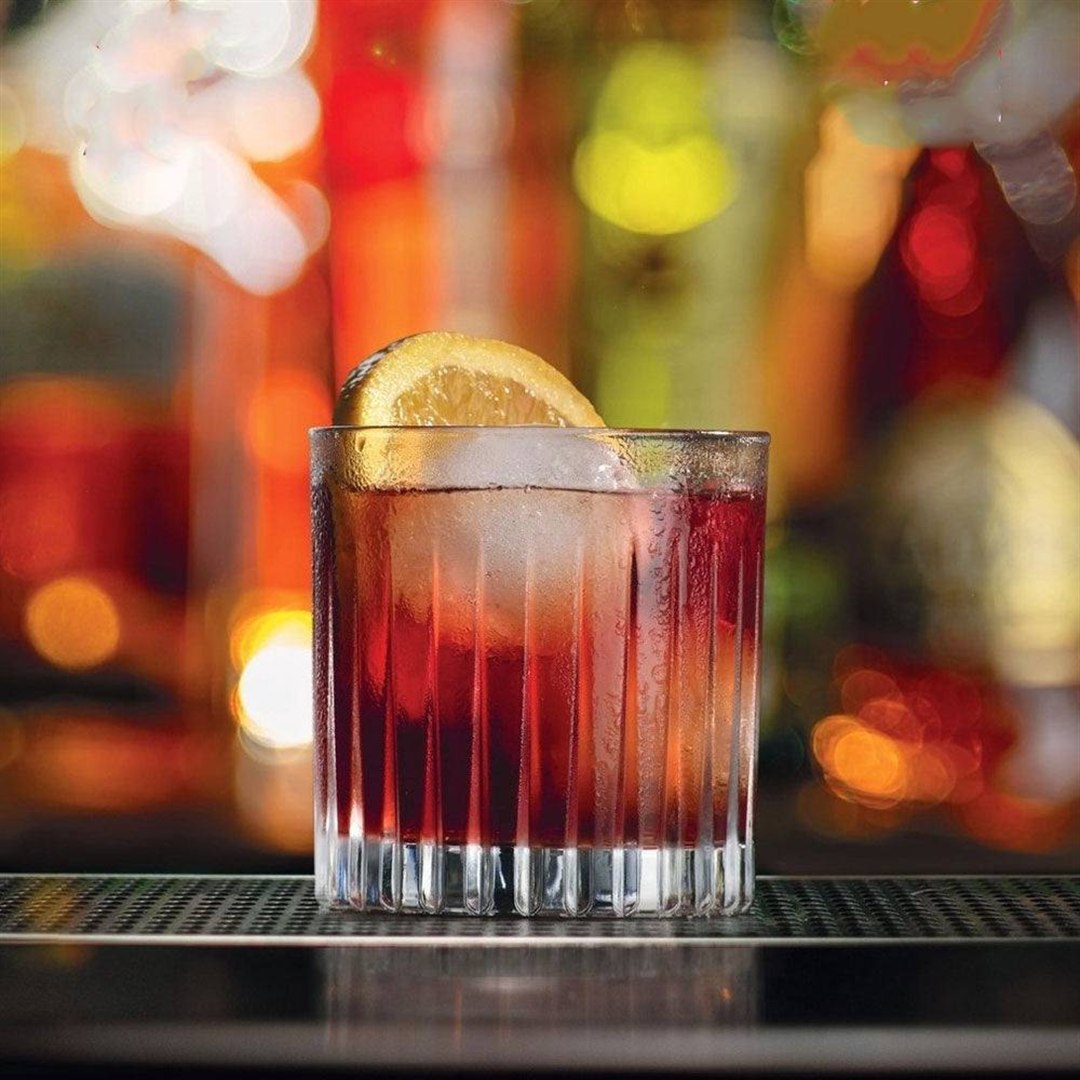 RCR Timeless OF crystal glasses - negroni at bar
