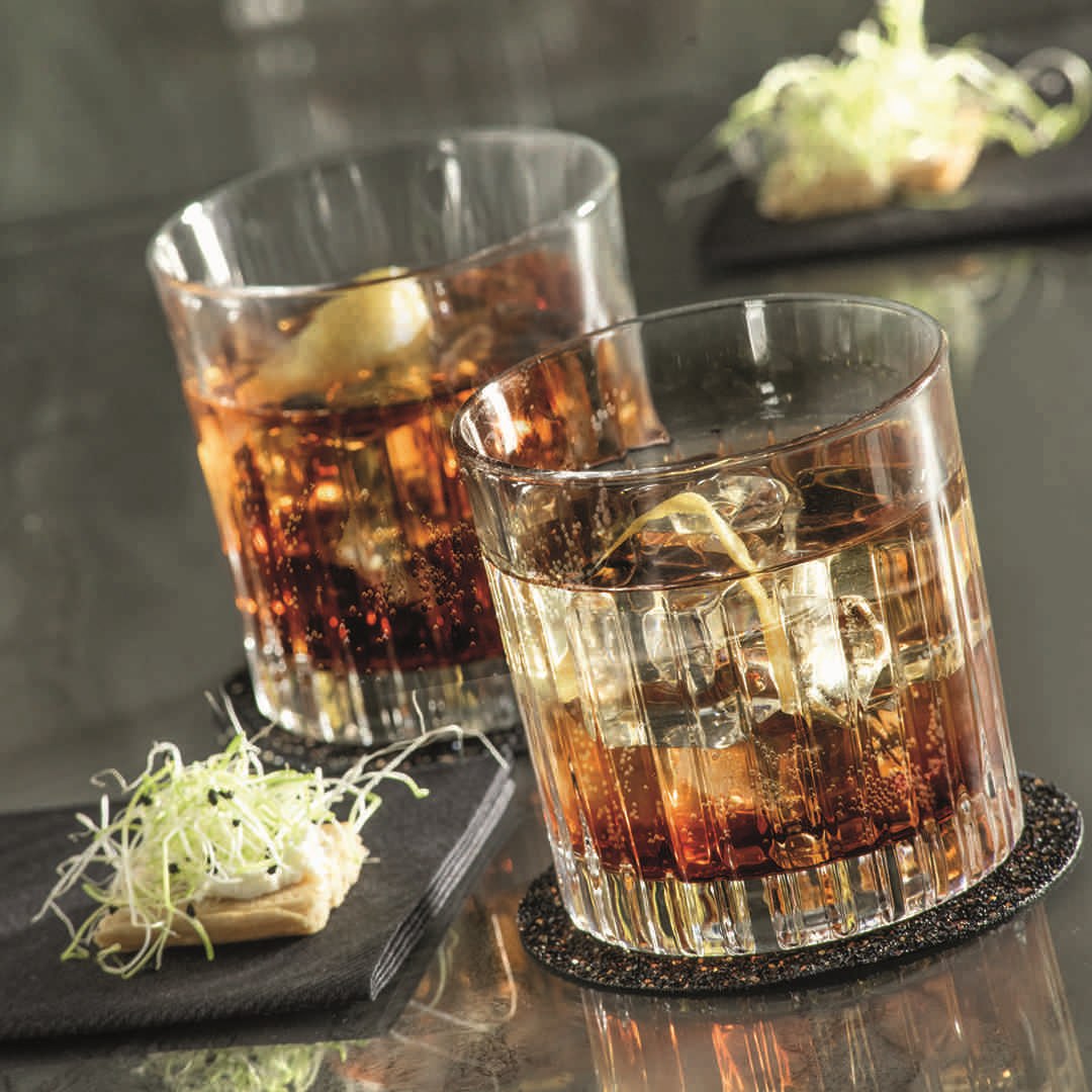 RCR Timeless OF crystal glasses - whiskey cola