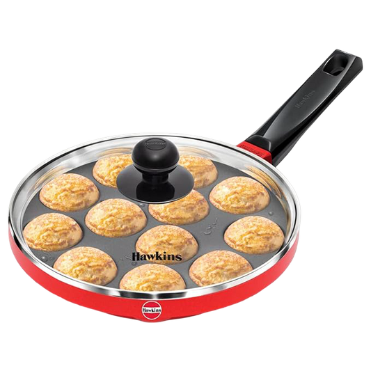 Hawkins Nonstick Appe Pan with Glass Lid, 22cm, 12 Cups Pan