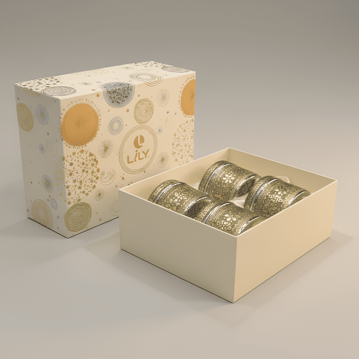 Retro Jar Set of 4 with Gift Box by Lily