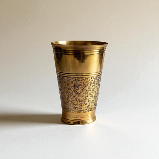 The Ice Etched Brass Glass, 600ml