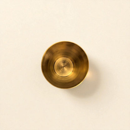 The Ice Etched Brass Glass Set of 2, 400ml