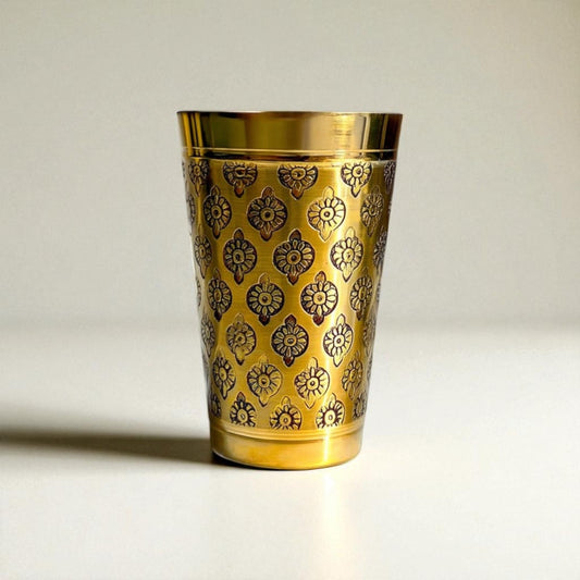 The Big Deluxe Lassi Brass Glass, 400ml