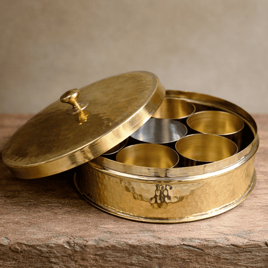 Tamira Pure Brass Masala Daani / Spice Box