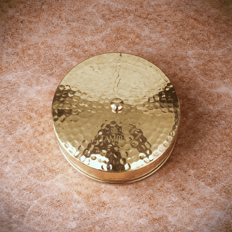 Tamira Pure Brass Roti Box / Chapati Box