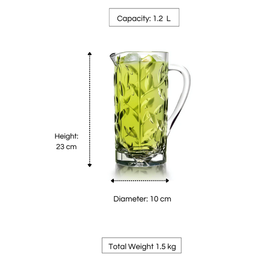 RCR Laurus Crystal Water Jug, 1.2 litre