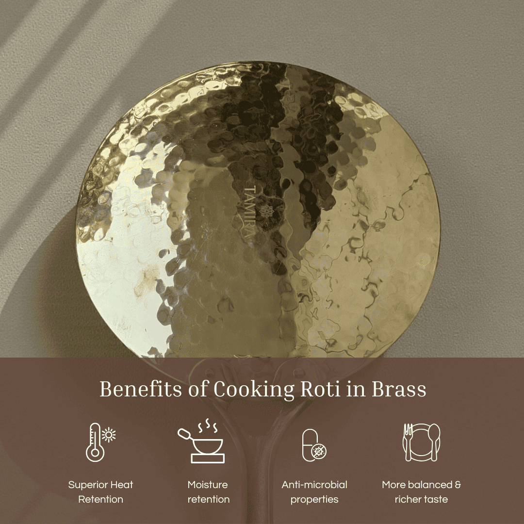 Tamira Pure Brass Roti Tawa, 26cm