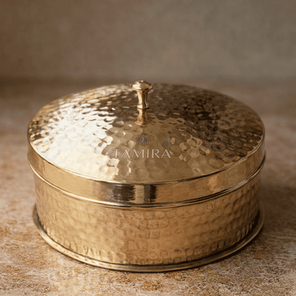 Tamira Pure Brass Roti Box / Chapati Box