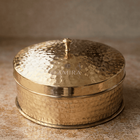 Tamira Pure Brass Roti Box / Chapati Box