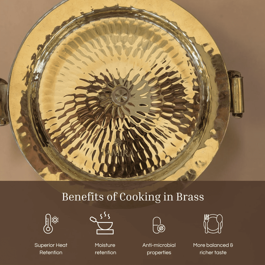 Tamira Pure Brass Madurai Handi, 3L