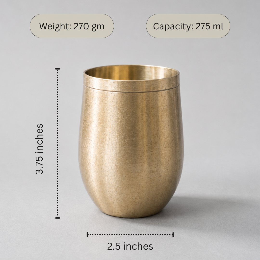 Damru Kansa Glass, Matte finish, 275ml