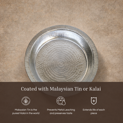 Tamira Pure Brass Patila / Tope With Lid, 5 Litre