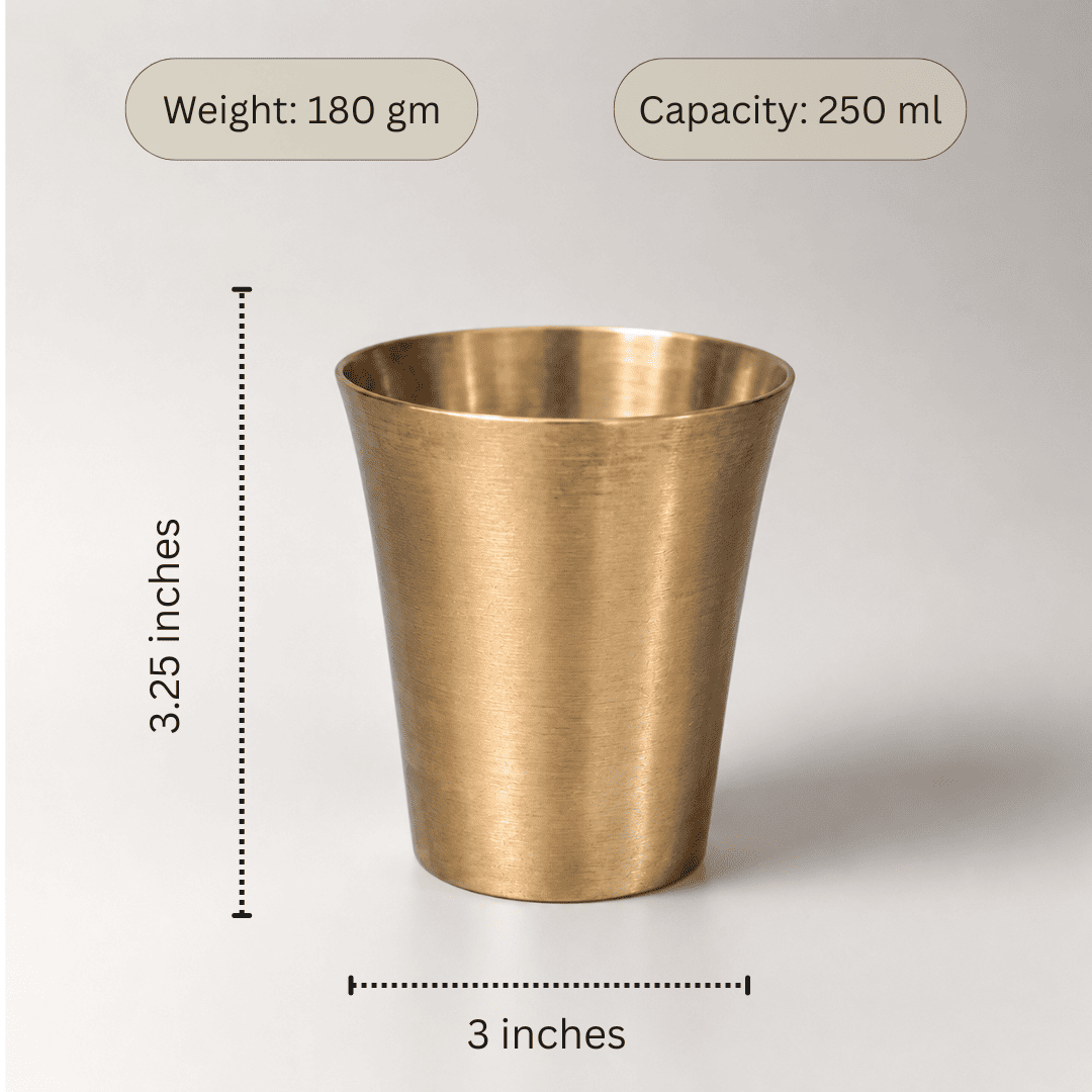 Chandi Kansa Glass, Matte finish, 250ml