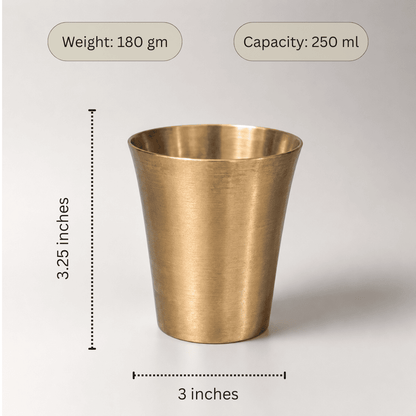 Chandi Kansa Glass, Matte finish, 250ml